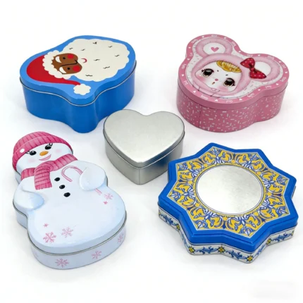 Customized irregularly shaped tin box