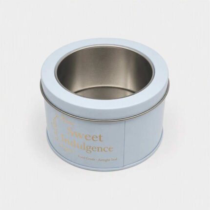 Custom Food Grade Round Tinplate Container with Clear Window Lid for Chocolate Confectionery Cookie Gift Packaging Storage