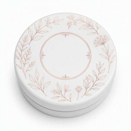 Custom Logo 72x22mm Food Grade Tinplate Round Metal Box with Snap-Lock Lid Custom Printed for Cosmetic Skincare Cream Packaging