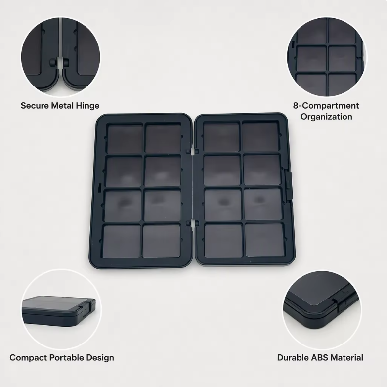 Bulk 8-compartment makeup cases