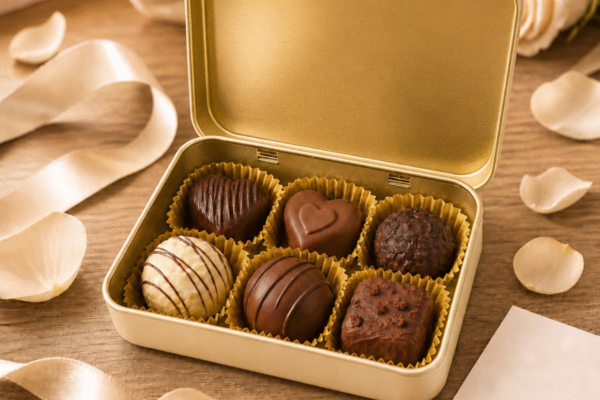 Chocolate tin box
