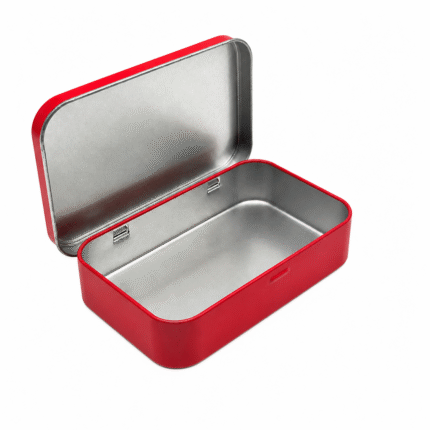 Wholesale Hinged Tin Box Open Empty Detail