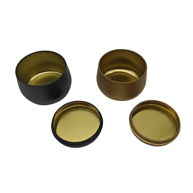 H3008d6b998964d6dba3465fba8213a14C Bulk Metal Candle Containers with seamless leak-proof inner structure.