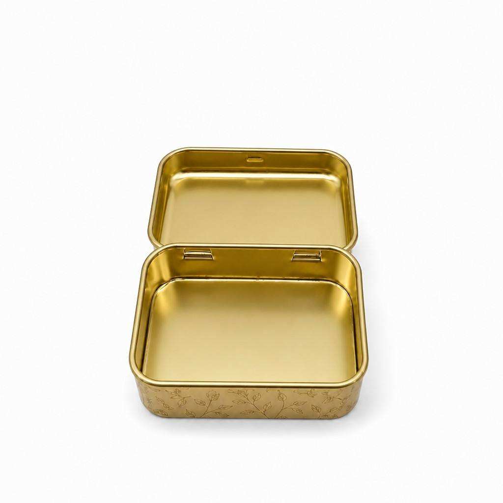 H5b7f42c061b04d91aa82a1abd2e3ff99X Open Custom Rectangular Tin Box with Hinged Lid