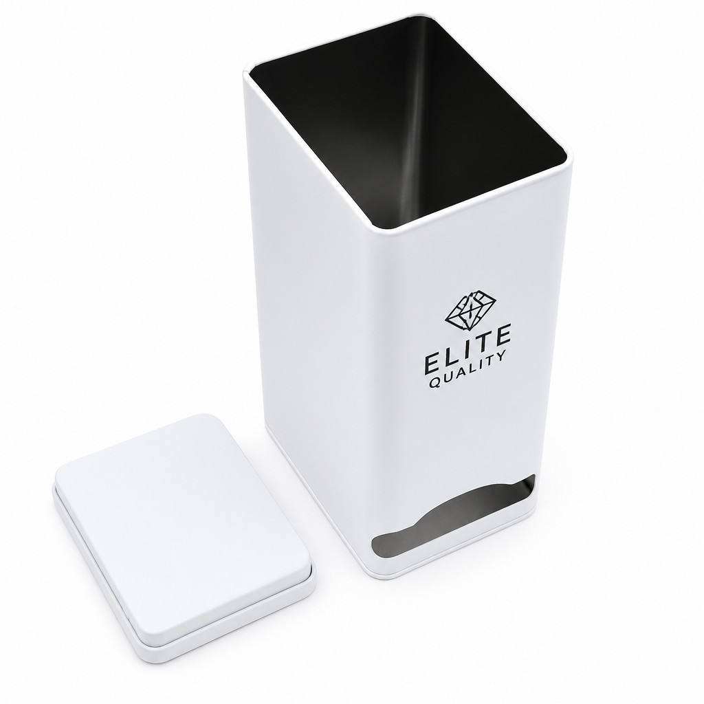 H6251caf0cf364cdba16cebff58d396dbT Wholesale Supplement Tin Dispenser Open Lid View