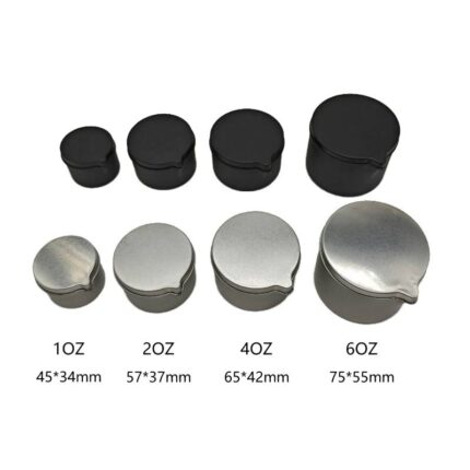 Bulk Metal Candle Containers in Silver and Black