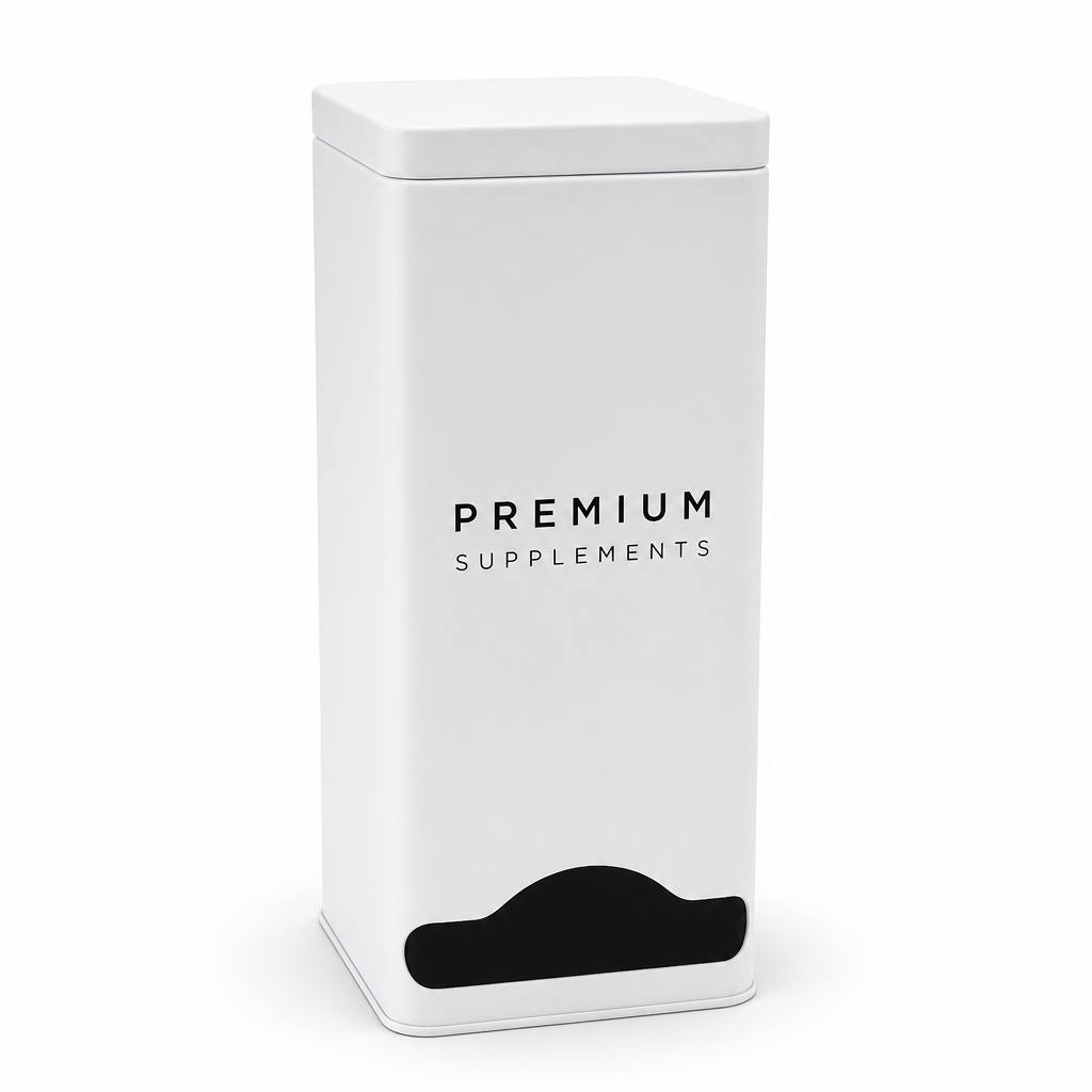 Hfae183e24a6046ed804f2cd2e7c649ebL Bulk Matte White Dispenser Tins for Premium Supplements