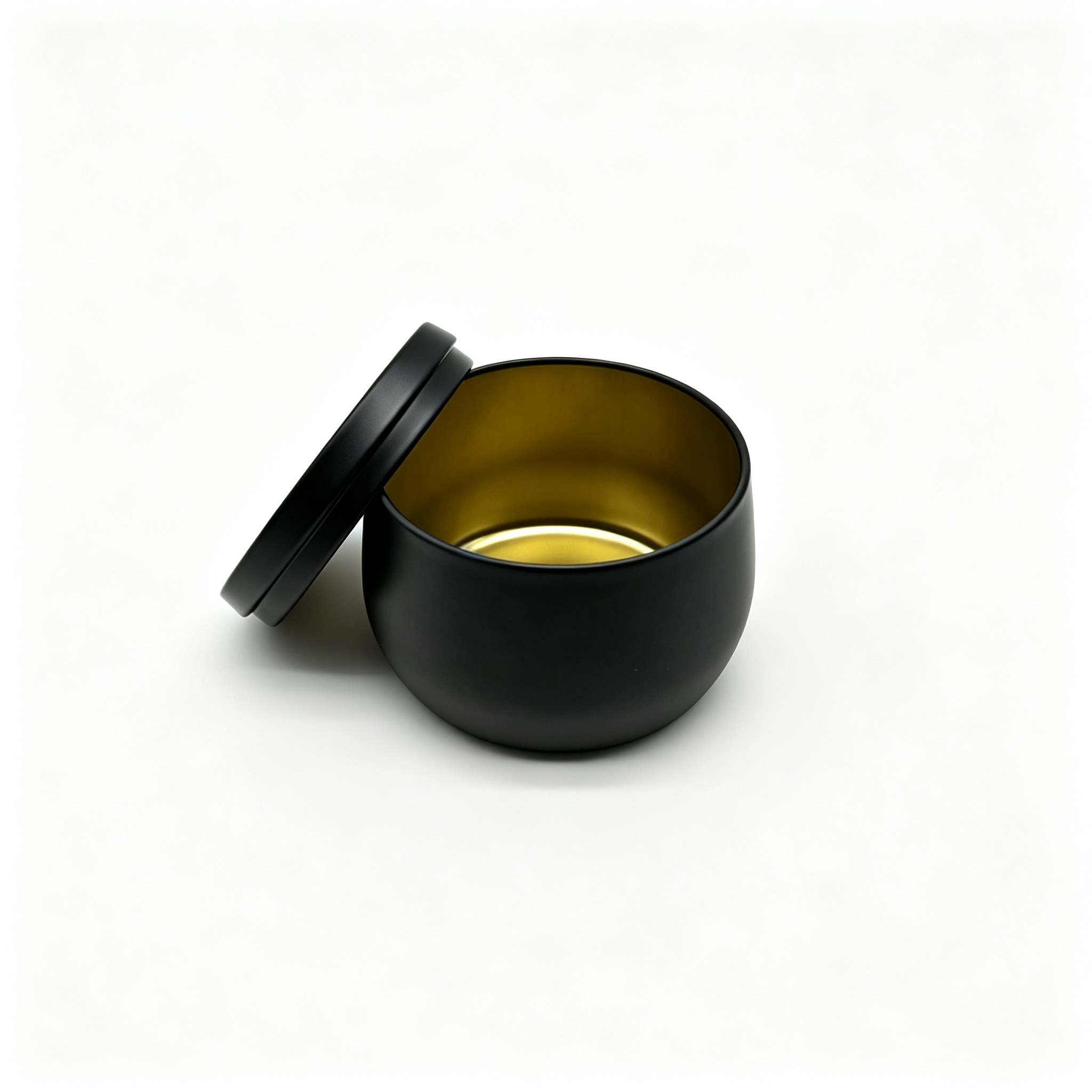 微信图片_20260902141614_425_1 Wholesale Candle Tins in matte black with drum shape design.