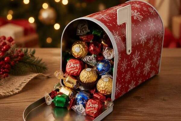 Christmas gift tin