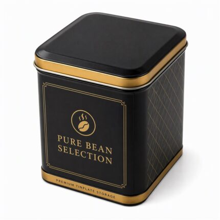Custom square coffee tin