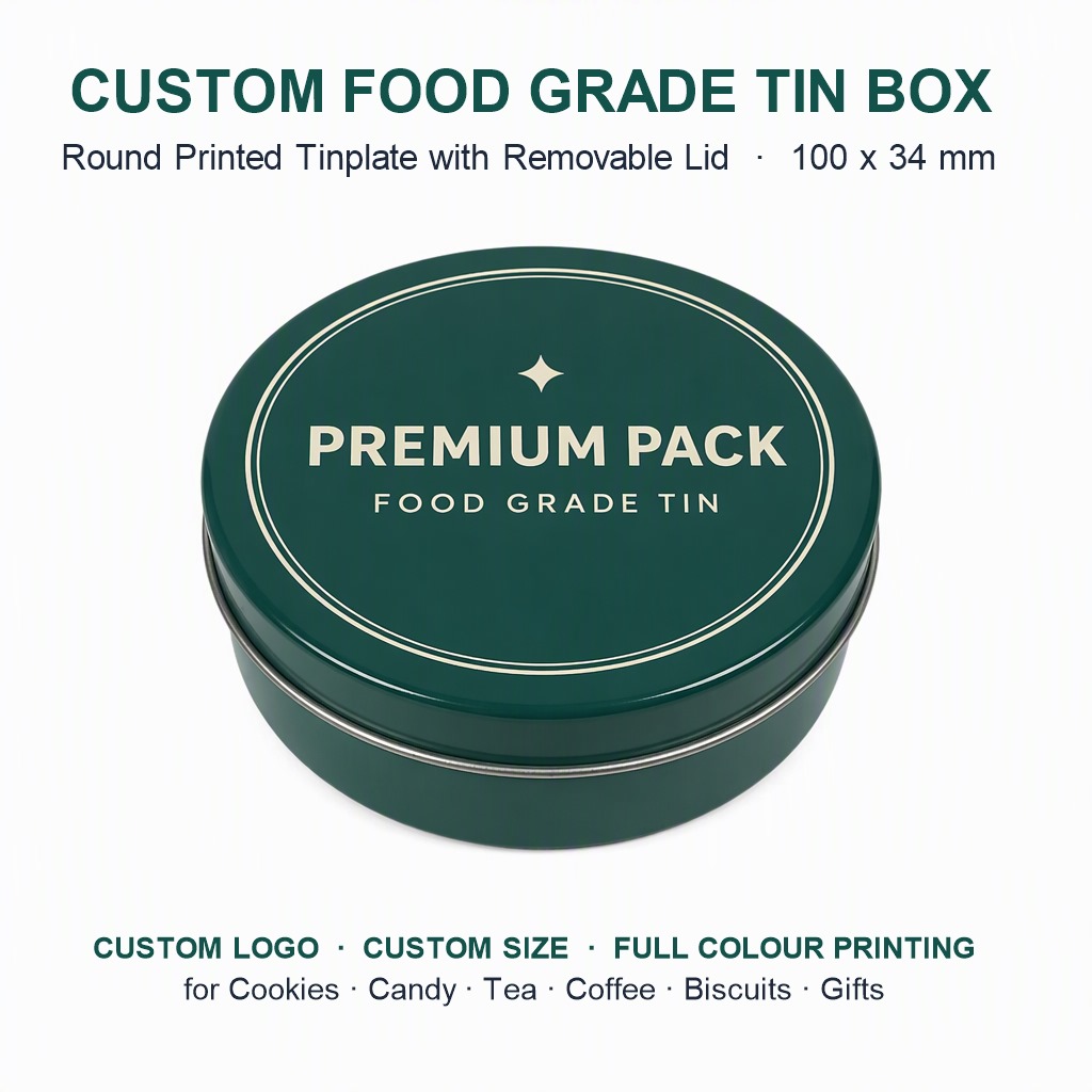 01_主图_定制食品级马口铁盒 Custom printed round cookie tin