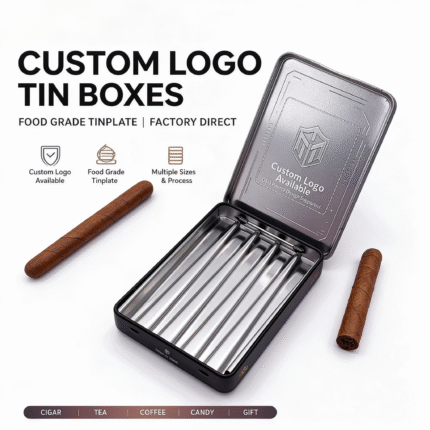 Custom cigar tin box with logo