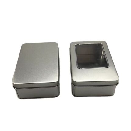 Rectangular window tin box