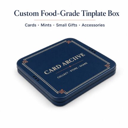 Custom card tin box closed