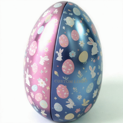 Two shell easter egg tin seam