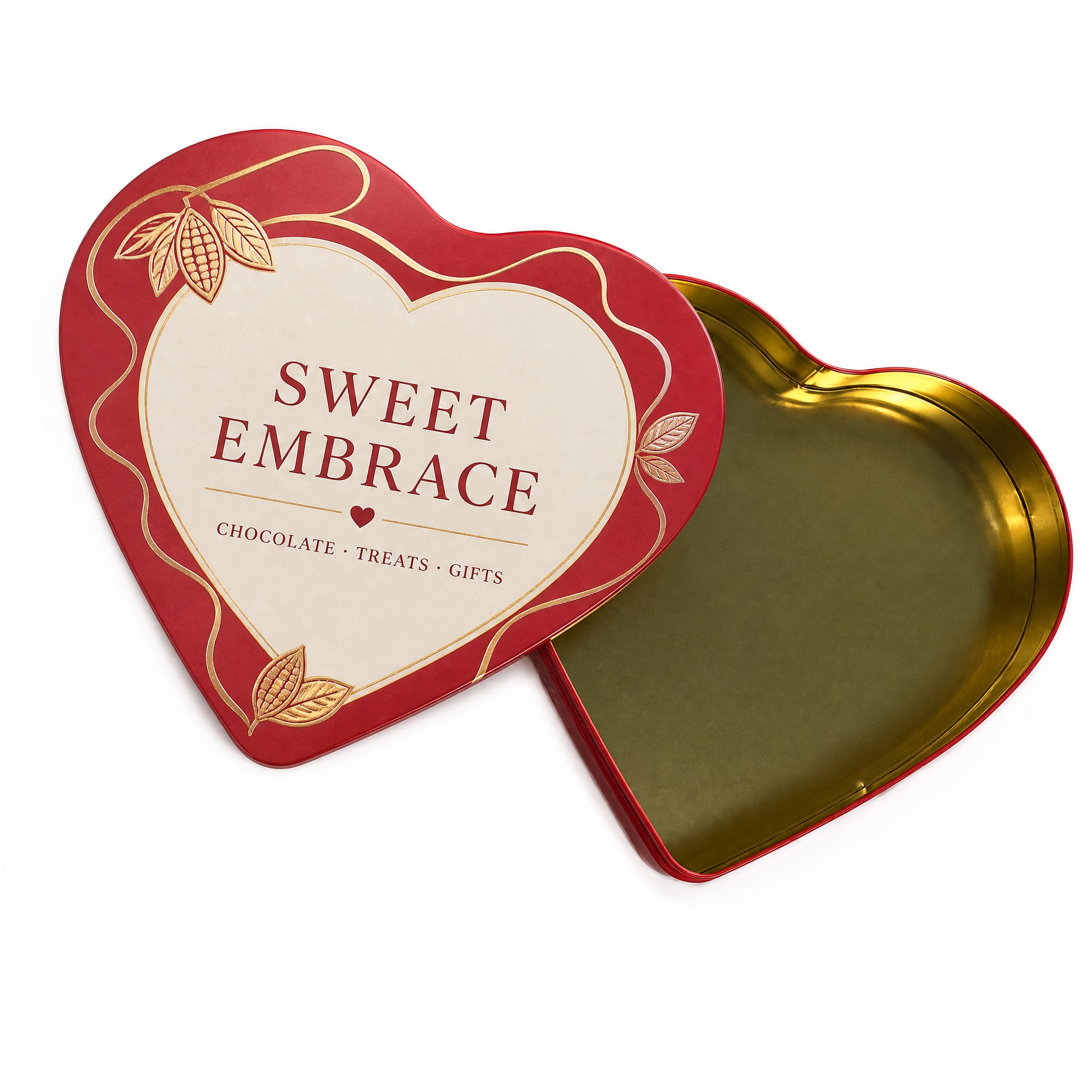 正常白底开盖图 Heart confectionery tin interior