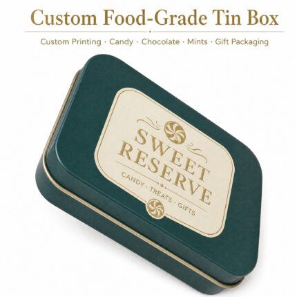 Custom rectangular tin box