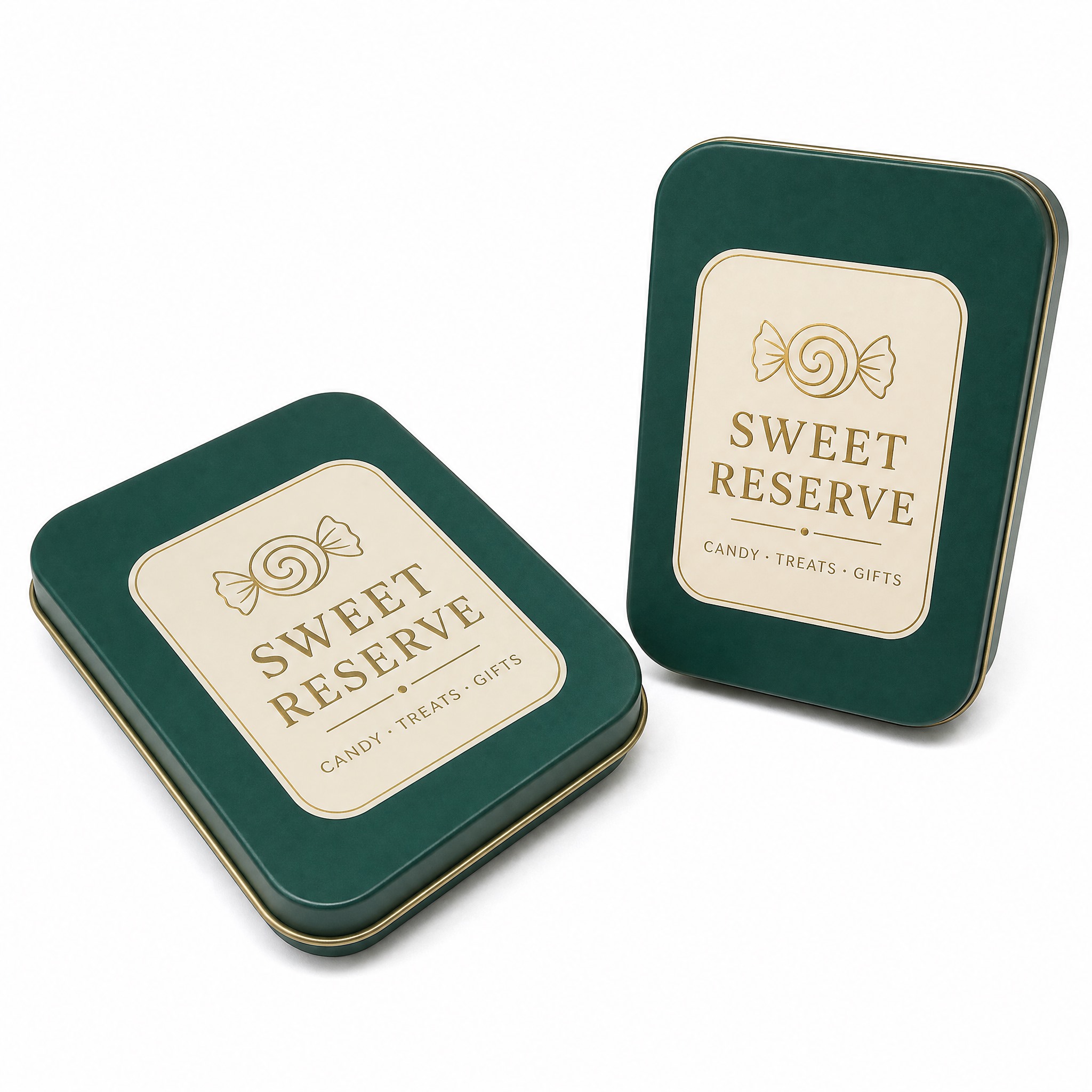 白底双盒图 Custom printed tin box pair