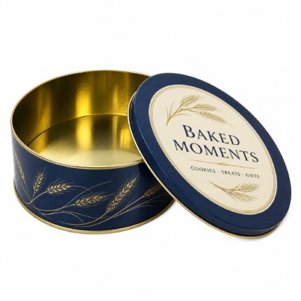 Open corporate gift tins