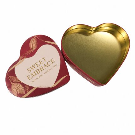 Wholesale heart tin open view
