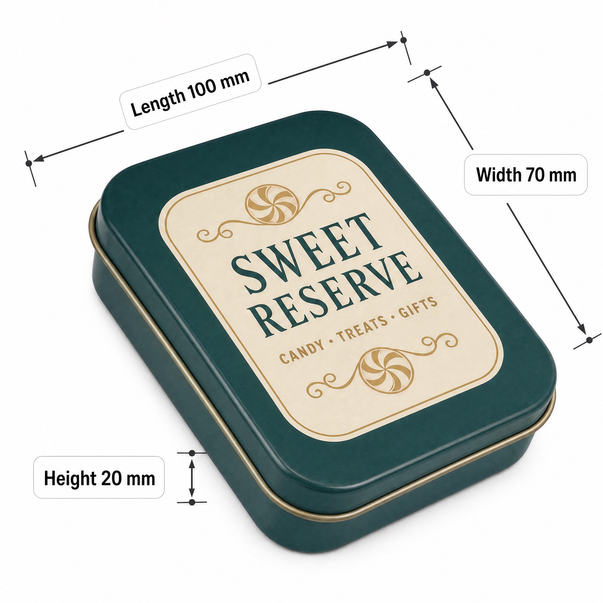 英文尺寸图 Small candy tin box dimensions
